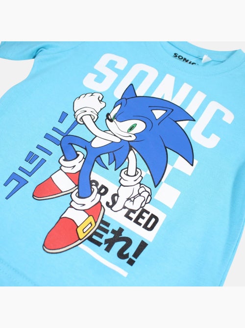 Sonic - Set T-shirt en short jongen met patroon - Kiabi