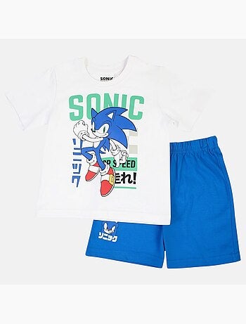 Sonic - Set T-shirt en short jongen met patroon