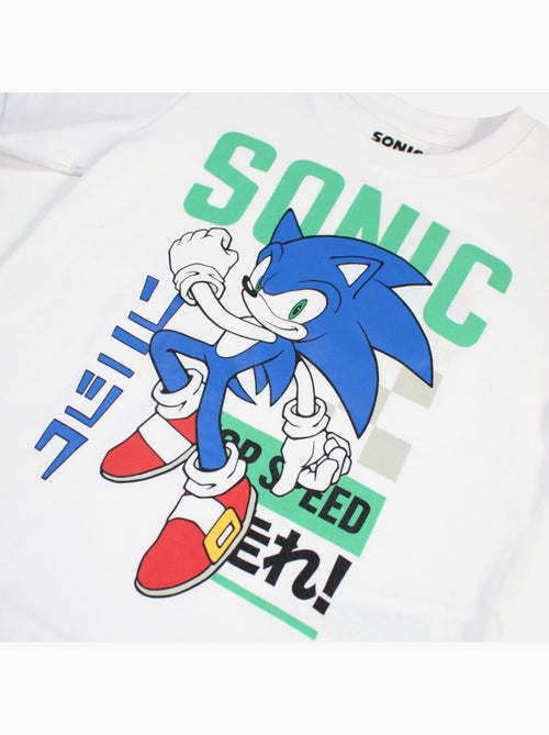 Sonic - Set T-shirt en short jongen met patroon - Kiabi