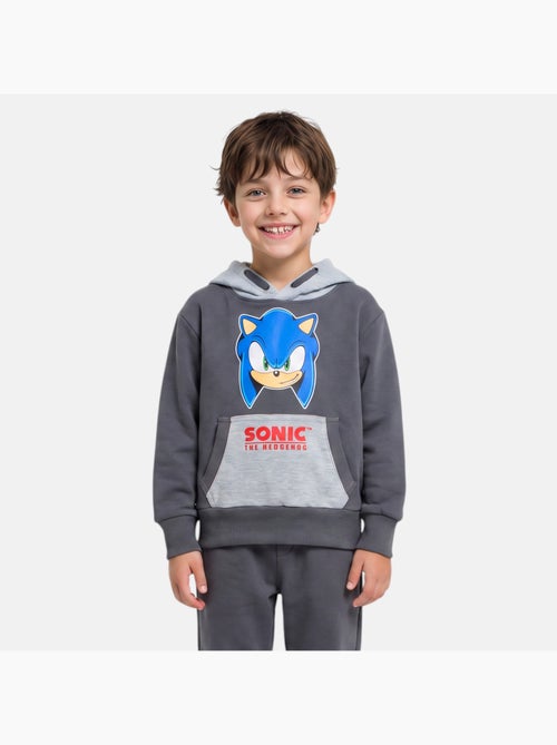 Sonic - sweat à capuche imprimé, manches longues, poche kangourou et finitions bord-côte - Kiabi Sonic - sweat à capuche imprimé, manches longues, poche kangourou et finitions bord-côte - Kiabi