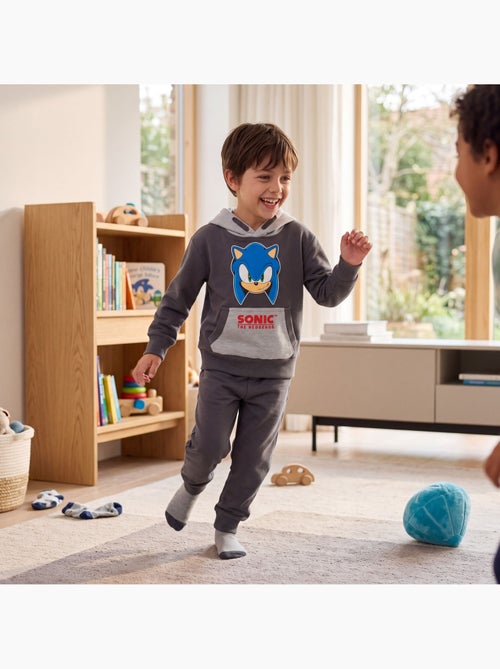 Sonic - sweat à capuche imprimé, manches longues, poche kangourou et finitions bord-côte - Kiabi Sonic - sweat à capuche imprimé, manches longues, poche kangourou et finitions bord-côte - Kiabi
