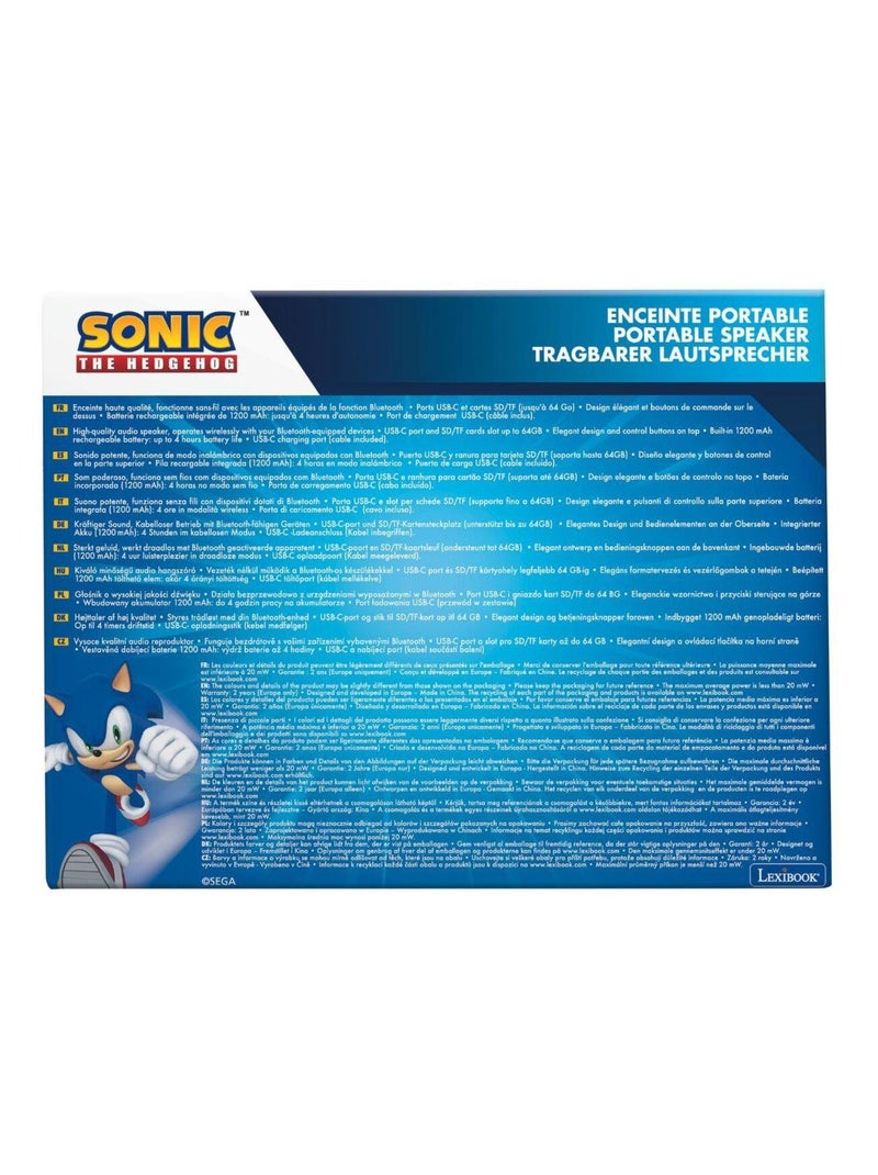 Sonic bluetooth® draagbare luidspreker met stoffen afwerking Blauw - Kiabi