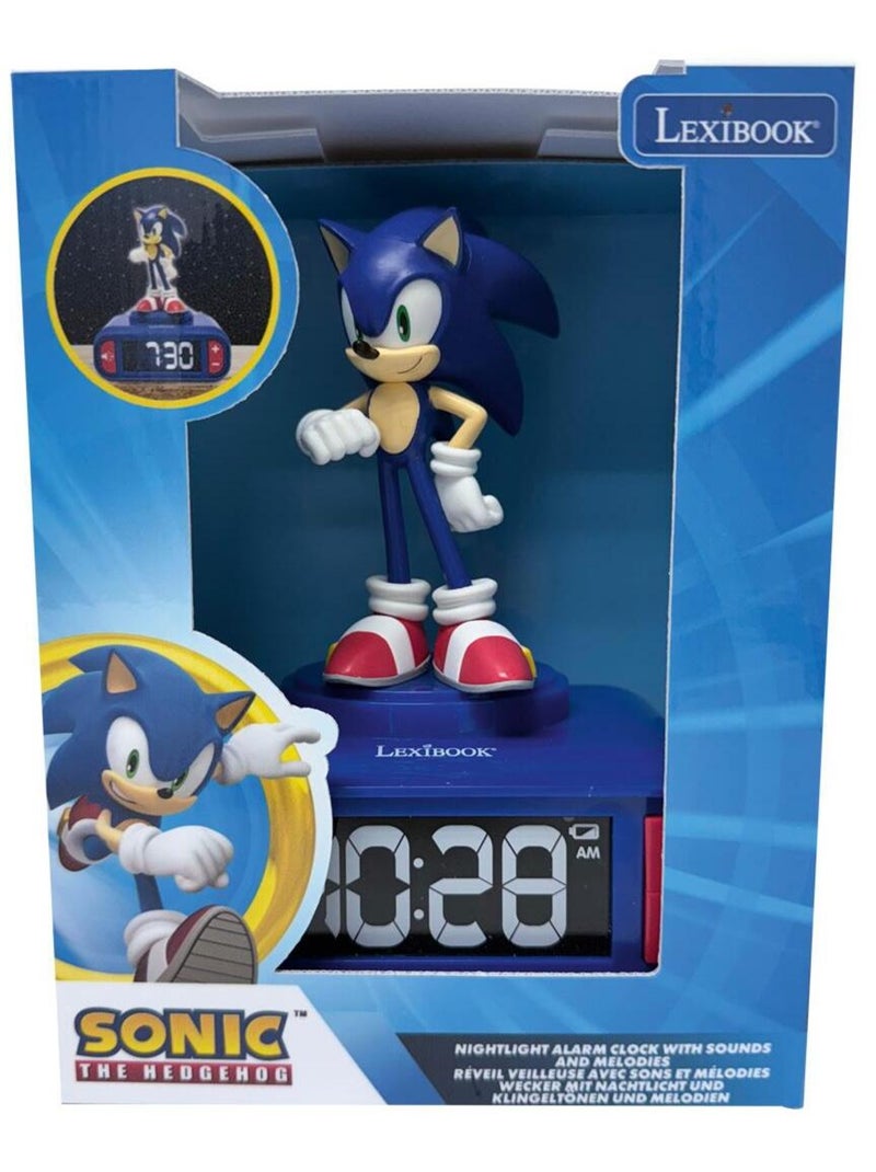 Sonic nachtlampje wekker met geluiden Blauw - Kiabi