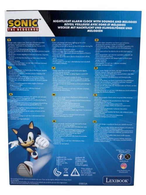 Sonic nachtlampje wekker met geluiden - Kiabi Sonic nachtlampje wekker met geluiden - Kiabi
