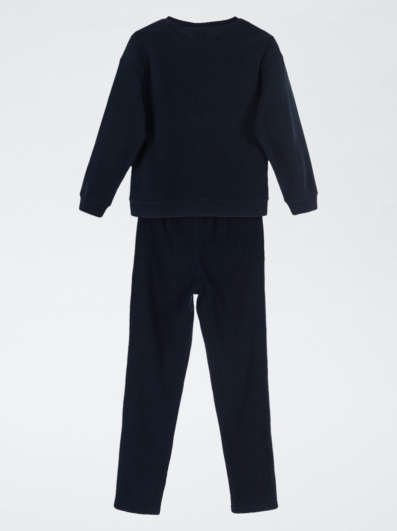 Sonic-pyjama 2-delig - T-shirt met lange mouwen + broek Blauw - Kiabi