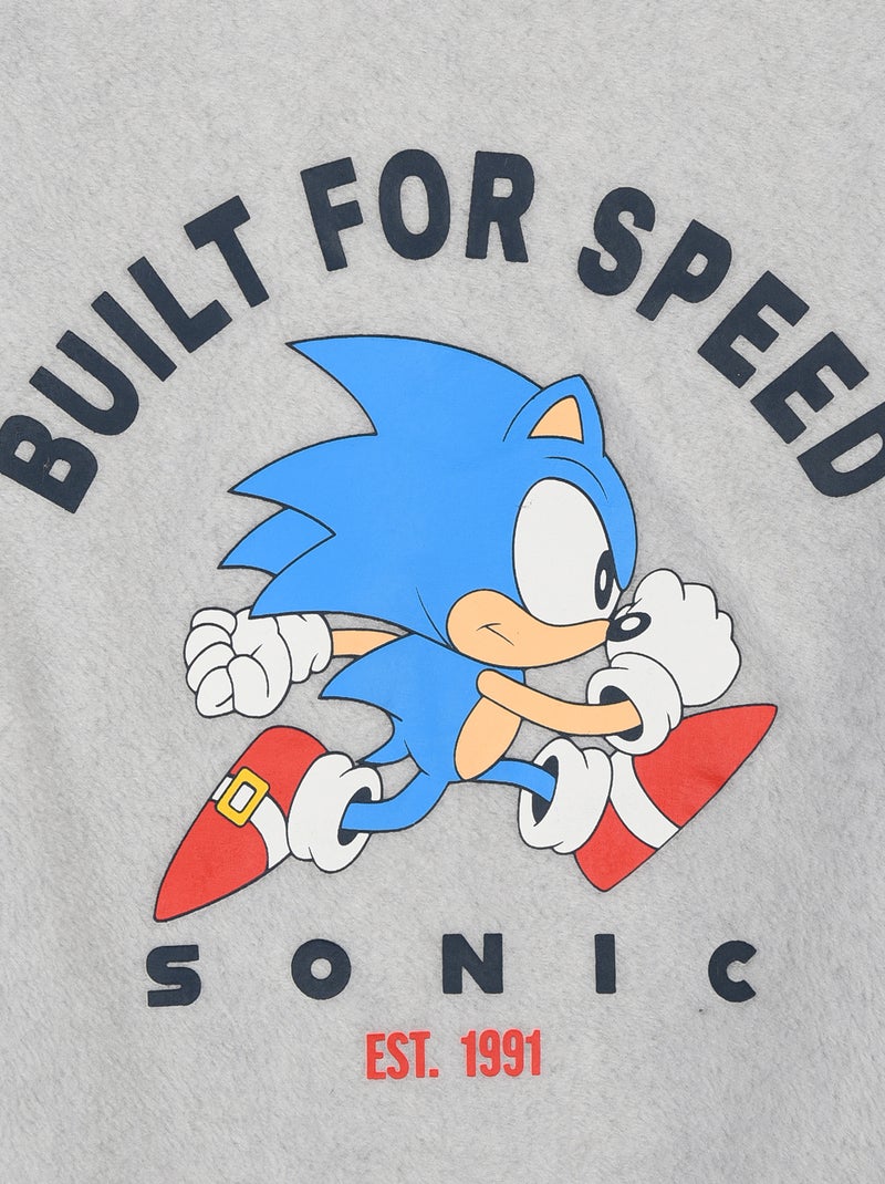Sonic-pyjama 2-delig - T-shirt met lange mouwen + broek Grijs - Kiabi