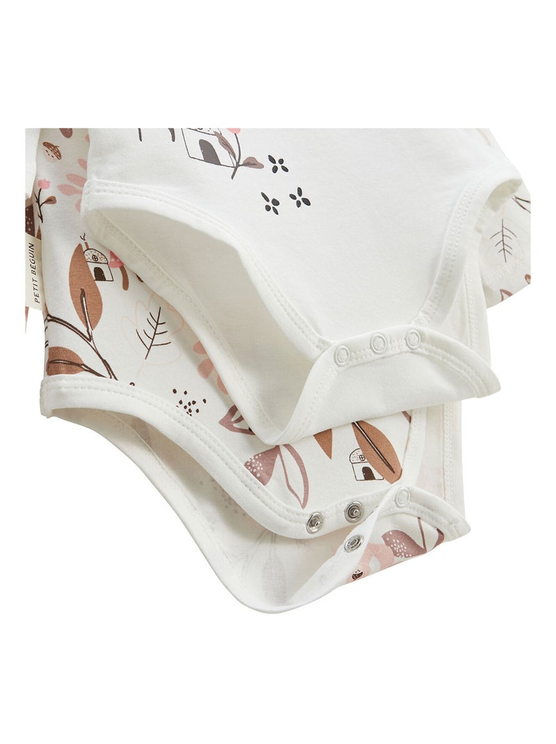 Sora 2-pack babyrompertjes met lange mouwen Ecru - Kiabi