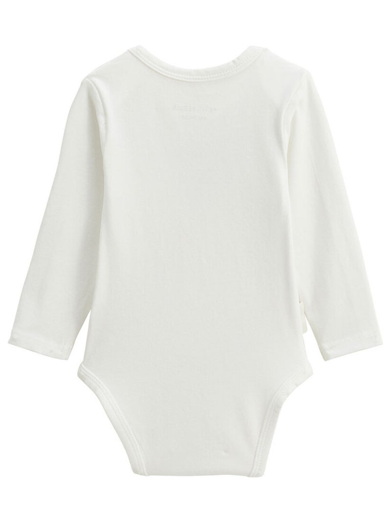 Sora 2-pack babyrompertjes met lange mouwen Ecru - Kiabi
