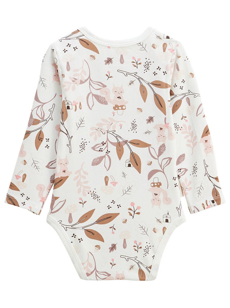 Sora 2-pack babyrompertjes met lange mouwen Ecru - Kiabi
