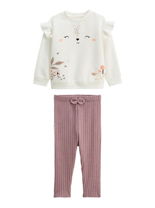 Sora kinderset: fleece sweatshirt en legging - Kiabi