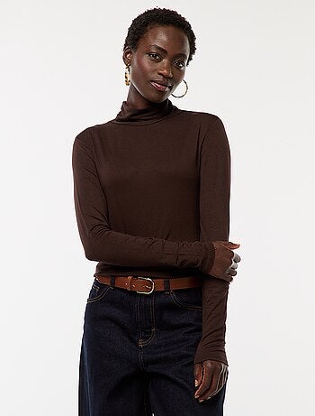 Sous-pull à col roulé et manches longues