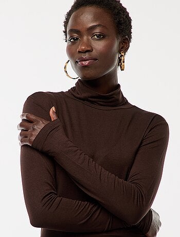 Sous-pull à col roulé et manches longues