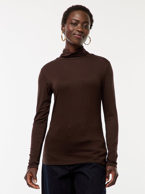 Sous-pull à col roulé et manches longues - Kiabi