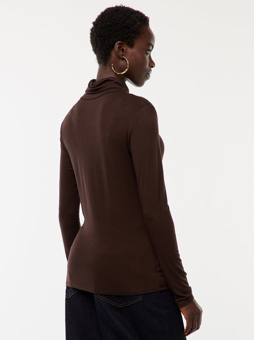 Sous-pull à col roulé et manches longues - Kiabi