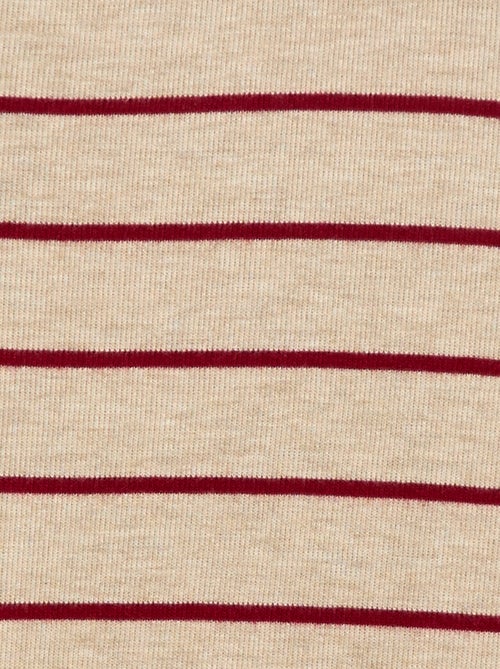 Sous pull avec broderie en coton rayé - Kiabi