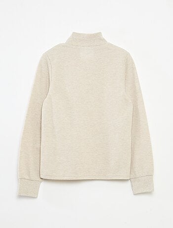 Sous pull avec broderie en coton uni