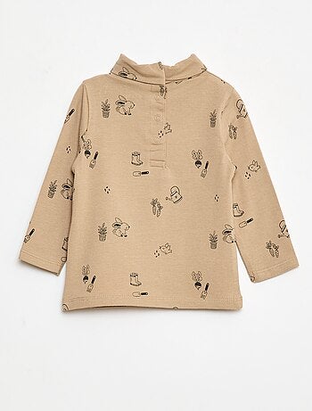 Sous-pull avec col montant à motif