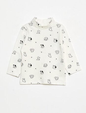 Sous-pull avec col montant à motif