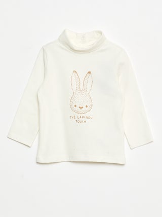 Sous-pull avec col montant à motif