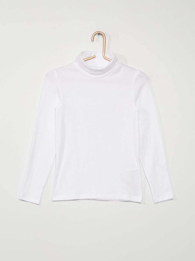 Sous pull col roulé blanc Kiabi