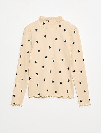 Sous pull col roulé en côte de coton