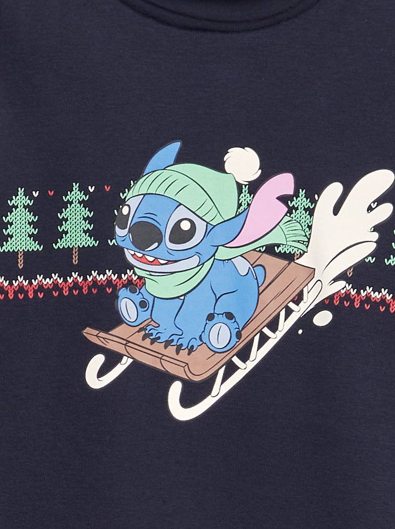 Sous-pull en jersey 'Stitch' 'Disney' Marine - Kiabi