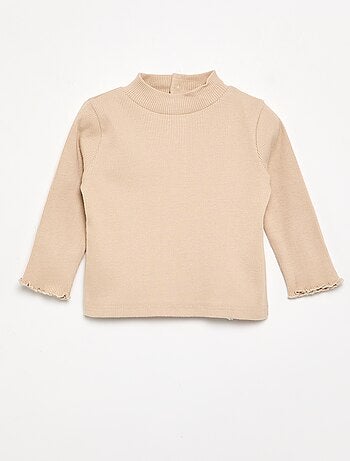 Sous-pull en maille côtelée