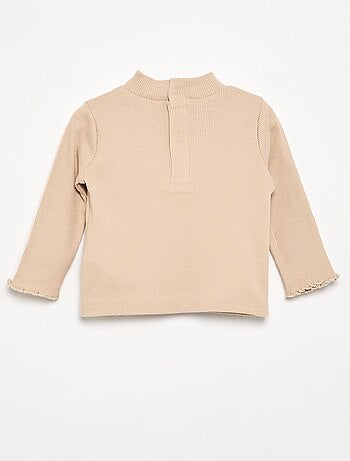 Sous-pull en maille côtelée