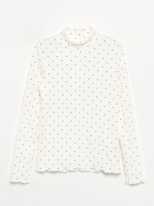 Sous-pull en maille côtelée imprimée - Kiabi Sous-pull en maille côtelée imprimée - Kiabi