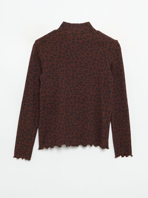 Sous-pull en maille côtelée imprimée - Kiabi Sous-pull en maille côtelée imprimée - Kiabi
