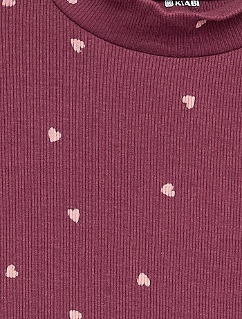 Sous-pull en maille côtelée imprimée