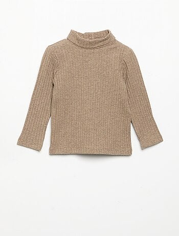Sous-pull en maille côtelée plate