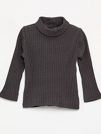Sous-pull en maille côtelée plate