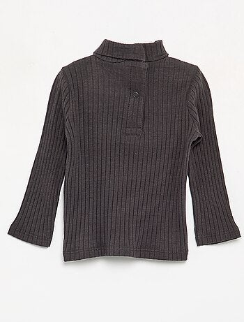 Sous-pull en maille côtelée plate