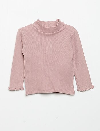 Sous-pull en maille côtelée