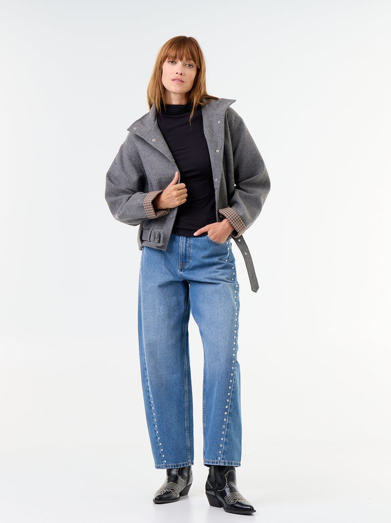Sous-pull stretch à col roulé Noir - Kiabi
