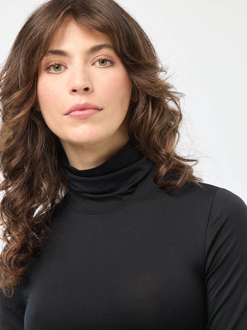 Sous-pull thermique effet seconde peau Noir - Kiabi