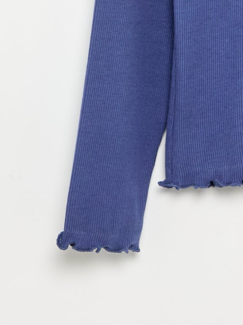 Sous-pull uni avec finitions ondulées - Kiabi