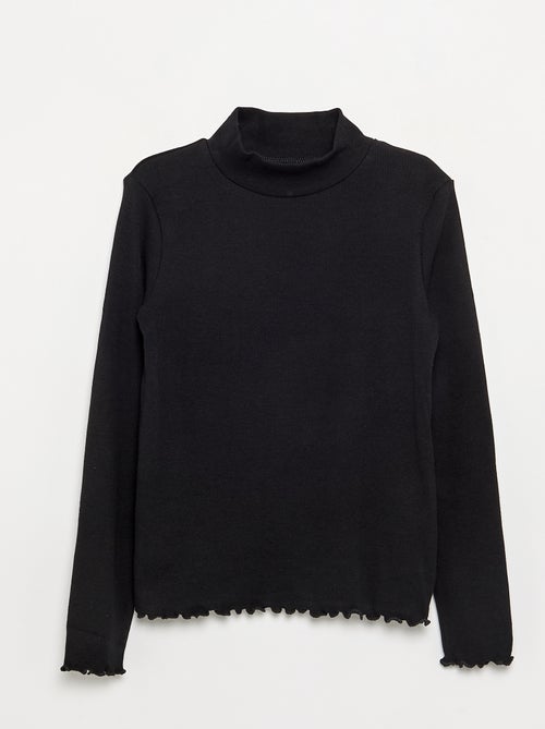 Sous-pull uni avec finitions ondulées - Kiabi Sous-pull uni avec finitions ondulées - Kiabi