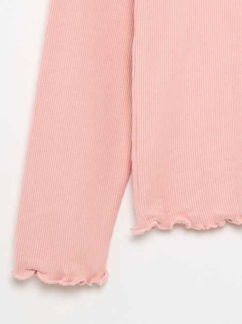 Sous-pull uni avec finitions ondulées - Kiabi