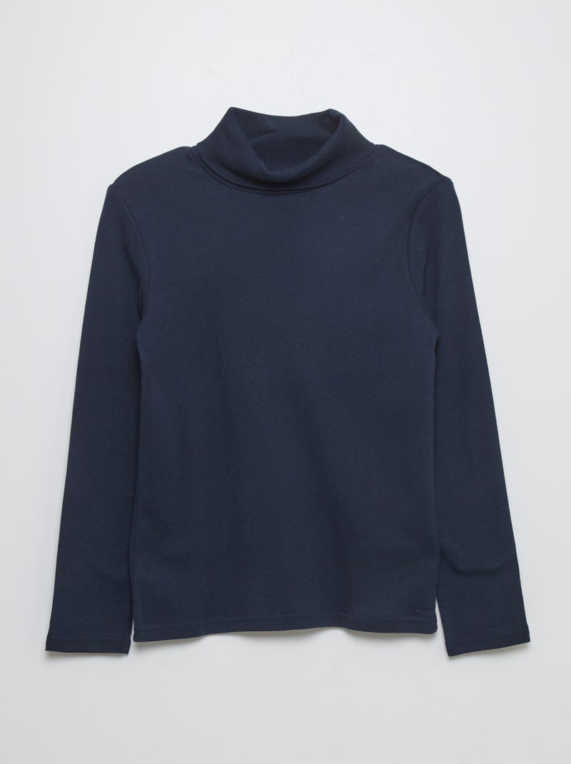 Sous-pull uni Bleu - Kiabi