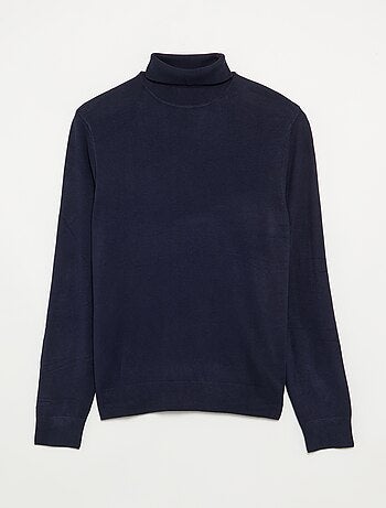 Sous-pull uni en maille fine jauge