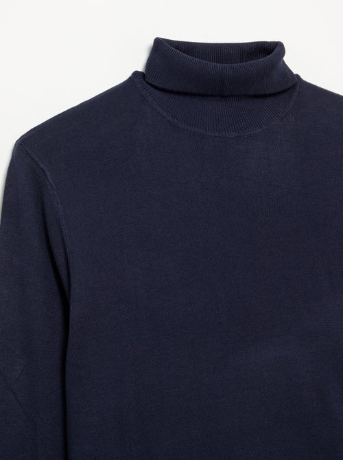 Sous-pull uni en maille fine jauge - Kiabi