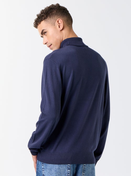 Sous-pull uni en maille fine jauge - Kiabi