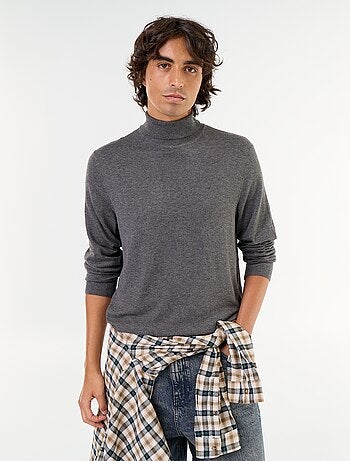 Sous-pull uni en maille fine jauge