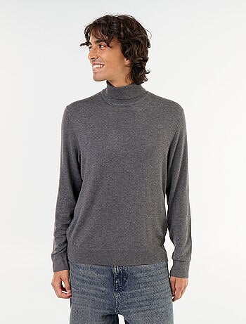 Sous-pull uni en maille fine jauge