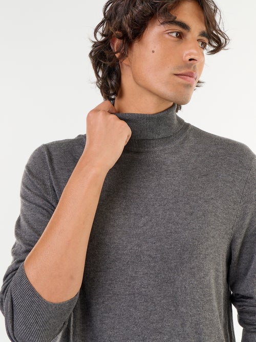 Sous-pull uni en maille fine jauge - Kiabi Sous-pull uni en maille fine jauge - Kiabi