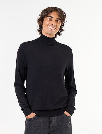 Sous-pull uni en maille fine jauge