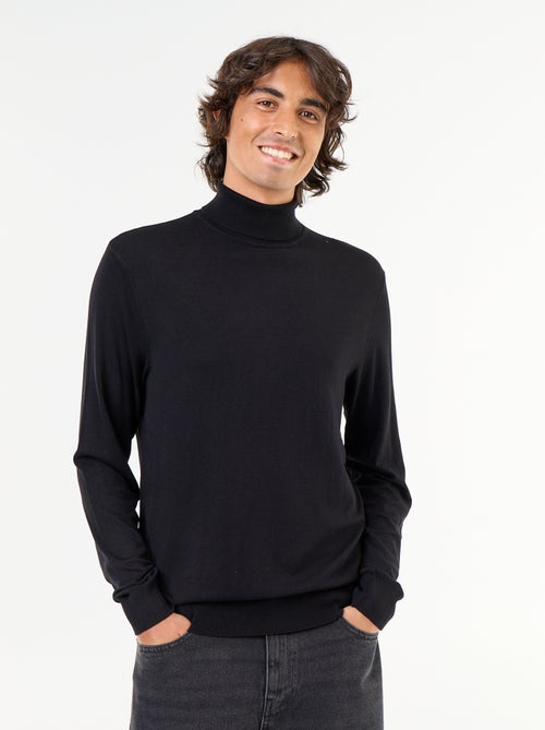 Sous-pull uni en maille fine jauge - Kiabi Sous-pull uni en maille fine jauge - Kiabi
