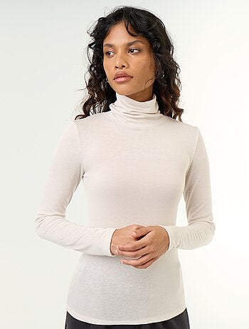 Sous-pull uni laine mélangée